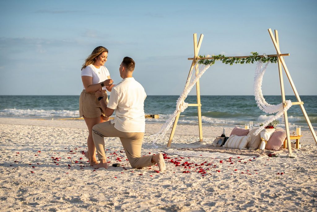 Marriage Proposal Picnic Photography St. Pete Beach